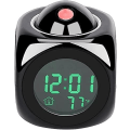 Miniatyrbild 1 av 5: Projektionsväckarklocka, rösttalande temperatur LED-väggklocka