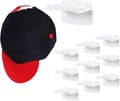 10-pack självhäftande hattkrokar för vägg - minimalistisk hattställdesign,