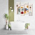 Miniatyrbillede 4 af 5: 4 stk. Relax Soak Unwind Breathe skilt dekorationer Boho badeværelse træ