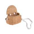 Miniatyrbillede 1 af 5: Fletcykelkurv i rattan til børn