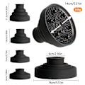 Miniatyrbillede 2 af 5: Hårtørrer Diffuser, Silikone Hårtørrer Diffuser, Universelt Hårtørrer Tilbehør, Sammenklappelig Hårtørrer Diffuser, Hårtørrer Cover, Diameter 5,2 cm