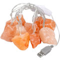 Pikkukuva 1 / 5: Himalajan suolalamppu valosarja, 10 LED-keiju USB-riippuvalot