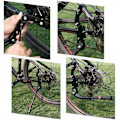 Miniatyrbild 5 av 5: Justerbart cykelstöd i aluminiumlegering, kraftigt, stöd för MTB (Svart)