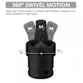 Miniatyrbilde 4 av 5: 3 stk Impact Gimbals Sett 1/2\" 3/8\" 1/4\" Reduser Adaptere Med Ball Og Spri