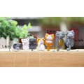 Miniatyrbilde 5 av 5: 6 stk Miniatyr Lykkekatt Figurer, Søte Katt Leker Figurer DIY Cr