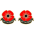 Miniatyrbild 1 av 4: Röd metall vallmo blomma Pins Brosch Handgjord hantverk emalj blomma Lest We Forget f