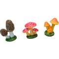 Miniatyrbillede 1 af 5: Harpiks Miniature Svampe 3stk, DIY Have Svampe Statuer, Svampe Skulptur