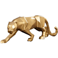 Miniatyrbillede 1 af 3: Abstrakt leopard statue leopard skulptur håndmalet dyr res