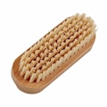 Miniatyrbild 2 av 5: Dubbelsidig nagelborste i bambu med snedställda rader av svinborst