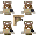 Miniatyrbilde 1 av 5: Pakke med 90° Foldbare Bordbenhengsler - Foldbar Lås for Bordben og Benker - Foldbar Konsoll for (Gull)