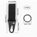 Miniatyrbilde 2 av 5: 5 Nylon Belt Karabinere med Molle Loop for Klatring, Fotturer, Utendørs