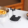 Miniatyrbillede 2 af 4: Metal Display Stativ til Visning af Navneskilte Restaurant Supermarkeder Bageri Supermarked Kommercielt, Sort, 8*6.5*10.5cm