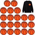 Miniatyrbillede 1 af 4: 20 stk. basketball broderi patches strygejern og sy på applikation patches badg