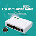 Miniatyrbild 3 av 5: 5-portars Gigabit-nätverksswitch för stationär dator 10/100/1000 mbps Ethernet