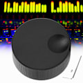 Miniatyrbillede 1 af 5: Volume Kontrol Knapper, 32x13mm Sort Frostet Solid Aluminium Knap, til 6mm Potentiometer, Anti-slip Tekstur Design, Frostet Overflade, Solid Aluminium Str