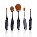 Miniatyrbillede 1 af 4: Oval Foundation Brush, Store Makeupbørster, Hurtig Flawless, Sort