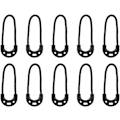 Miniatyrbild 1 av 5: 10-pack EDC Dragkedjekläppar för Ryggsäck och Kläder Svart