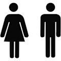 Pikkukuva 2 / 5: Seinäteippaus 3D Stereoskooppinen Akryyli WC-tarra Miehet Naiset Pat