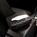 Miniatyrbillede 1 af 3: Læder Lommetørklædeholder til Bil, Bil Bagsæde Nakkestøtte Hængende Lommetørklædeæsker Holder Etui, Multi-use Bil Lommetørklædeholder til Bil & Lastbil (Sort) 2 Stk