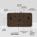 Miniatyrbild 5 av 5: Trädigital väckarklocka, aboveClock LED väckarklocka icke-tickande digital klocka med datum, temperaturvisning, snooze-funktion, batteridriven digital klocka, 3 AAA-batterier krävs