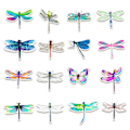 Miniatyrbilde 3 av 4: Dragonfly-klistremerker | 50 stk. Dragonfly vanntette vinylklistremerker for vannflasker L