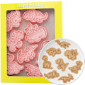 Miniatyrbilde 1 av 5: 8 stk Dinosaur Pattern Animal Biscuit Stamp, Cartoon Cookie Cutter, Bil