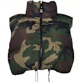 Miniatyrbillede 1 af 5: (M) Dame Vinter Quiltet Vest Camouflage Ærmeløs Opvarmet Jakke Yderbeklædning Trendy Snøre Lynlås Stående Krave Varmt Frakke