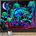 Miniatyrbilde 1 av 5: rippy Mushroom Tapestry Snails Moon and Stars Tapestry Mushroom R