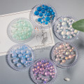 Miniatyrbillede 1 af 3: Flad bund gelé bore Mermaid Shark Pearl Bubble bore vand perle bore Mermaid bore neglekunst smykker (6stk, 6farver)