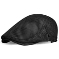 Miniatyrbilde 1 av 5: Beret Cap for Men Summer Mesh Breathable Drawstring Hat Newsboy F
