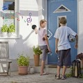Miniatyrbillede 4 af 5: Dørklokke til hund, Triomphe trådløs dørklokke til kæledyr, IP55 vandtæt dørklokke til hund, lydstyrkejusterbare sange