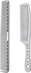 2-pack antistatiska rostfria hårkammar för frisör, B