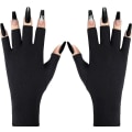 Miniatyrbillede 1 af 5: Lysbeskyttende neglehandsker | Gel manicure handsker og anti-UV fingerløse handsker til kvinder | Kan bruges som solbeskyttelseshandsker til kørsel