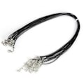 Miniatyrbild 4 av 5: Justerbar Halsband Vax Rep Snöre Sträng 10 st för DIY Smyckestillverkning i Svart