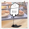 Miniatyrbillede 4 af 4: Metal Display Stativ til Visning af Navneskilte Restaurant Supermarkeder Bageri Supermarked Kommercielt, Sort, 8*6.5*10.5cm