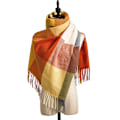 Miniatyrbillede 2 af 4: Dameskals vinterkals Tartan Wraps Lang Spinde Tassel Shawl Stole Dame Varmt Kals (180*65cm)