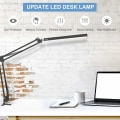 Miniatyrbild 4 av 5: LED-skrivbordslampa med klämma, svängbar skrivbordslampa, justerbar ögonvårdsbordslampa, 3 färglägen för hemmakontor, studier, läsning, sovsalar, studior
