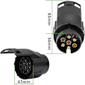 Miniatyrbillede 5 af 5: 7 til 13 Pin Trailer Adapter 7 Pin Trailer Stik til Bil Trailere, Traktor