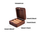 Miniatyrbillede 4 af 5: 1 stk. træringæske smykker opbevaring bærbar holder bryllup forlovelse