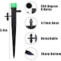 Miniatyrbillede 5 af 5: 100 stk. Mikro Drypvanding Sprinkler, 360 Grader 8 Huller Vandstrøm Drypvanding Sprinkler til 4/7 Slange, Egnet til Have Drypvandingssystem,