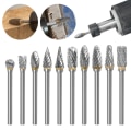 Miniatyrbilde 1 av 5: 10 stk metallfres for fresermaskin dobbeltskjærte wolfram roterende freser