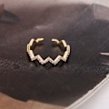 Miniatyrbillede 5 af 5: Forgyldte ringe med kubisk zirkonia kærlighedsring, ringe til kvinder - 2-pak