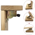 Miniatyrbilde 3 av 5: Pakke med 90° Foldbare Bordbenhengsler - Foldbar Lås for Bordben og Benker - Foldbar Konsoll for (Gull)