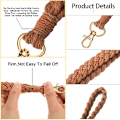 Miniatyrbillede 2 af 5: 4 stk. Macrame nøglering håndledsrem nøglering strop holder håndlavet nøglering armbånd væv Boho nøgleringe