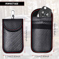 Miniatyrbillede 4 af 5: Anti RFID Signal Faraday Pouch Bag, 2 Pack Carbon Fiber Car Key Signal Blocking Pouch