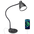 Miniatyrbild 3 av 5: 1 st LED-skrivbordslampa med USB-laddningsport 3 färglägen Helt dimbar