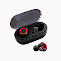 Pikkukuva 1 / 2: Y50 Bluetooth-kuulokkeet TWS2 Urheilu Ulkoilukuulokkeet Langattomat 5.0 Kuulokkeet Latauskotelolla Kosketusohjauskuulokkeet (1 kpl Musta Punainen)