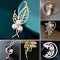 Miniatyrbilde 5 av 5: Sjarmerende Rhinestone emalje krystall brosje pin corsage kvinner smykker, 1 stk - katt stil