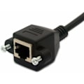 Miniatyrbilde 3 av 5: RJ45 Ethernet Skjøtekabel - Cat 5E/5 Cat 6 - Hann til Hunn - Skjermet Skrue - Panelmontering - LAN Internett Nettverkskabel 1.5 Meter