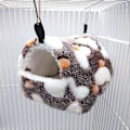 Miniatyrbilde 3 av 5: Fluffy varm fugleredehus vinterpapegøye hengekøye burteppe